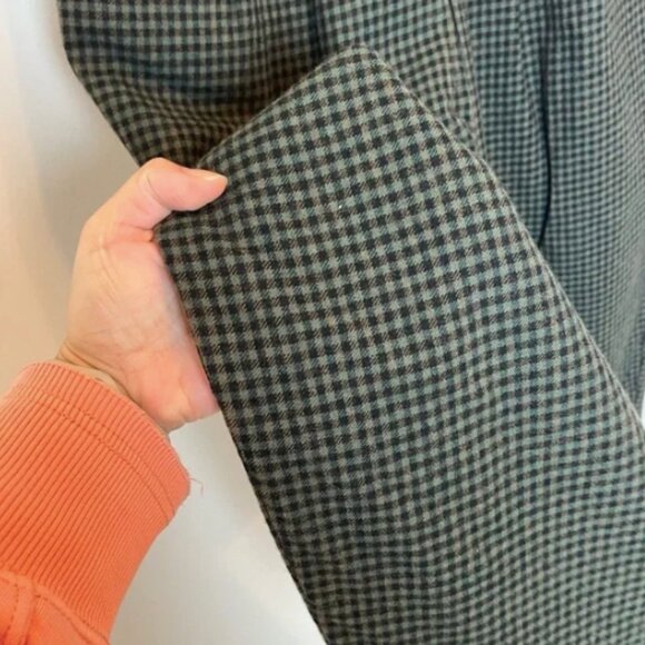 TOAST Mariner High Rise Tapered Pleated Wide Leg Plaid Wool Trouser Pants \\ 8 - Picture 5 of 11